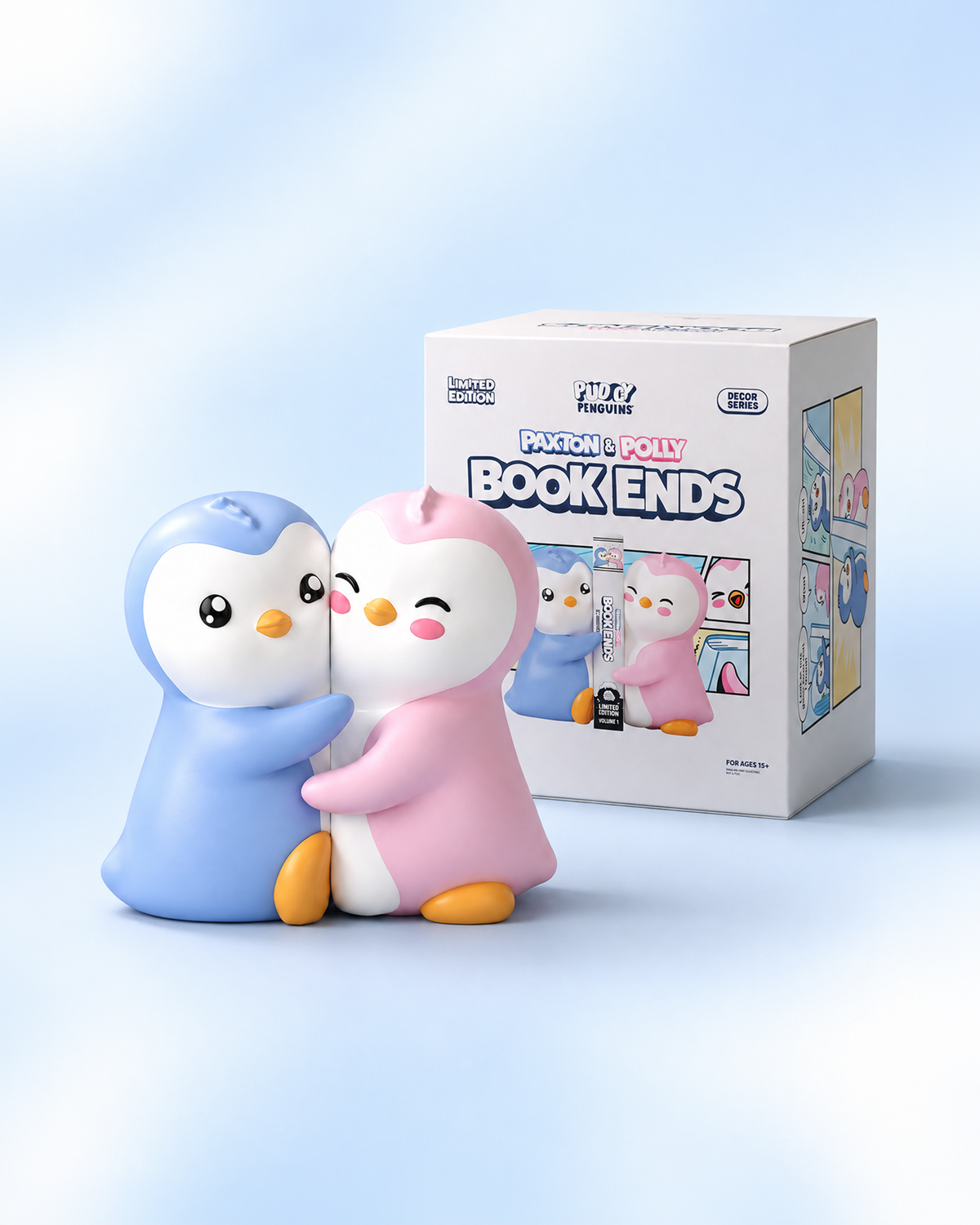 Pax Pengu & Polly Collectible Bookends