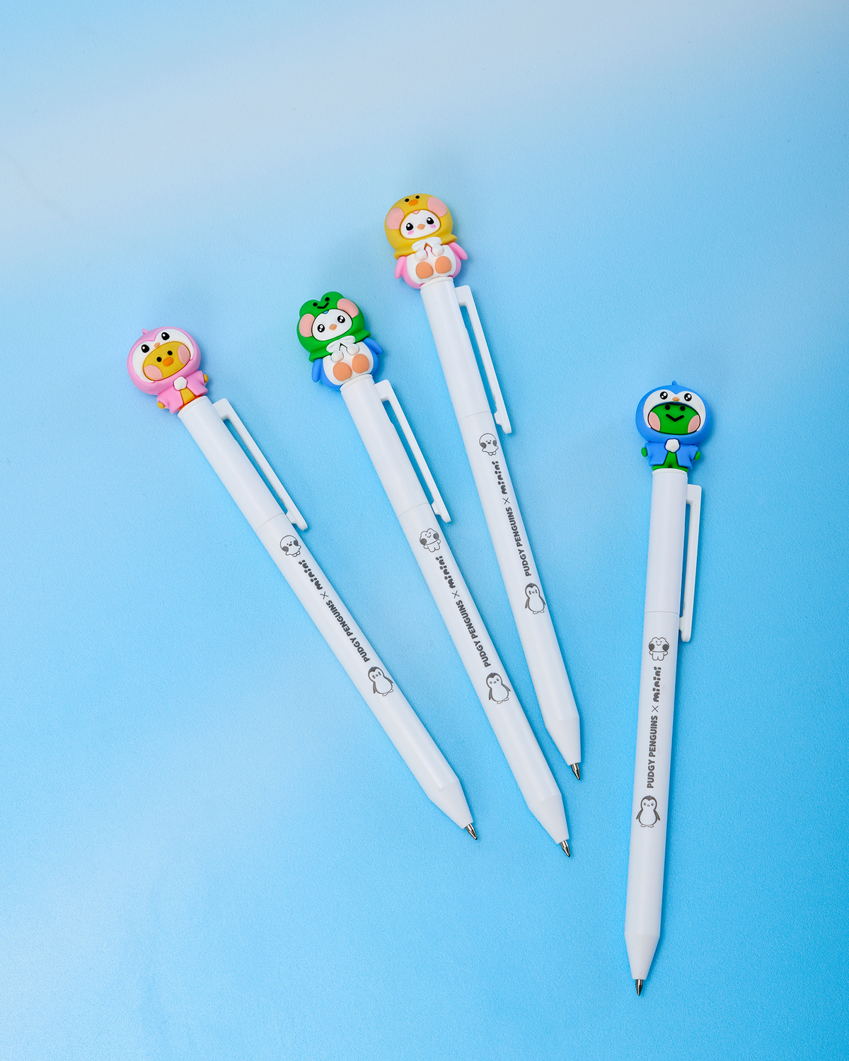 LINE FRIENDS minini x Pudgy Penguins Figure Gel Pens