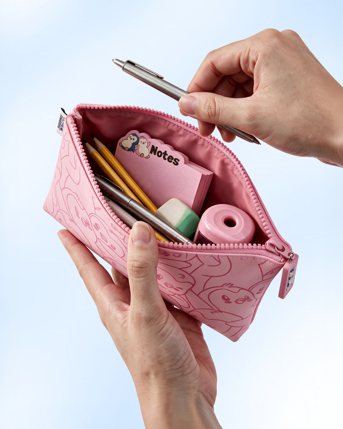 Pudgy Penguins Pax Pengu & Polly Pencil Case