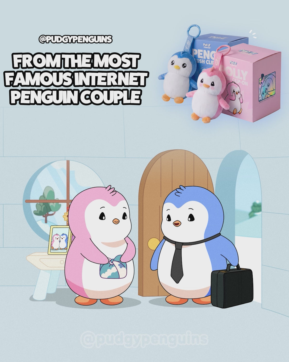 Pax Pengu & Polly Clip-On Plushies